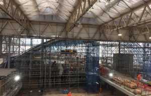 HAKI modular scaffolding - Waterloo Station temporary works